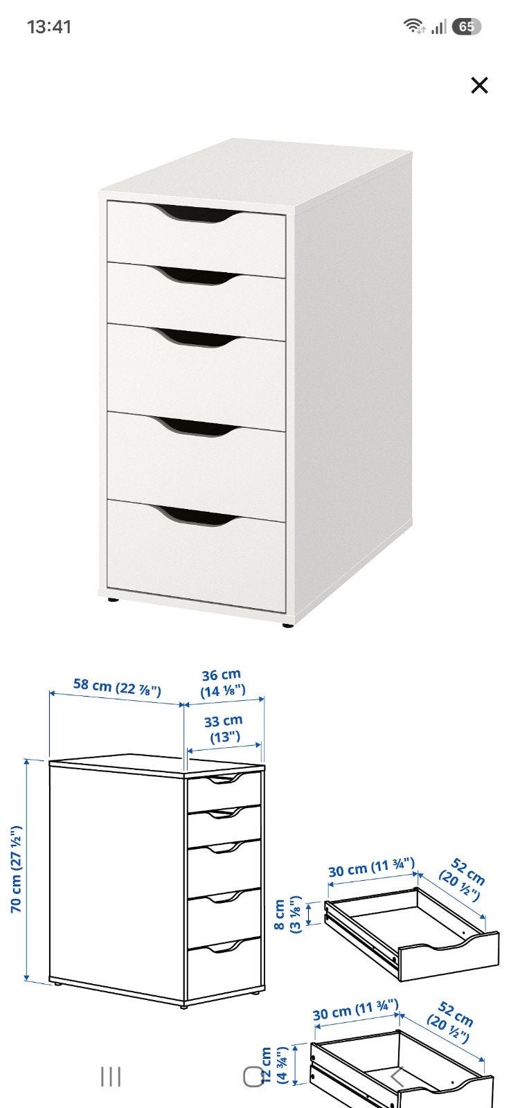 Witte ladenblok Alex van Ikea, Maison & Meubles, Enlèvement, Utilisé
