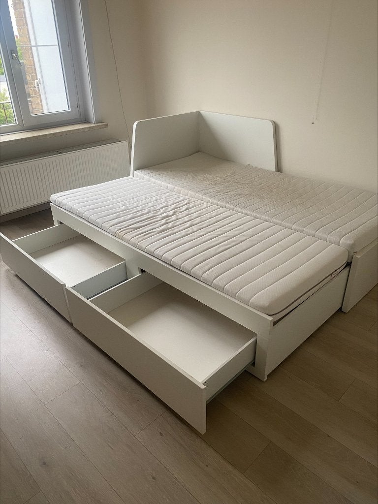Bed -bureau - kast student GRATIS, Ophalen, Wit, 200 cm, Modern