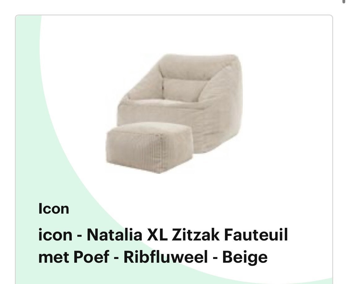 Fauteuil beige, Huis en Inrichting, Zitzakken, Ophalen, Zo goed als nieuw, Beige