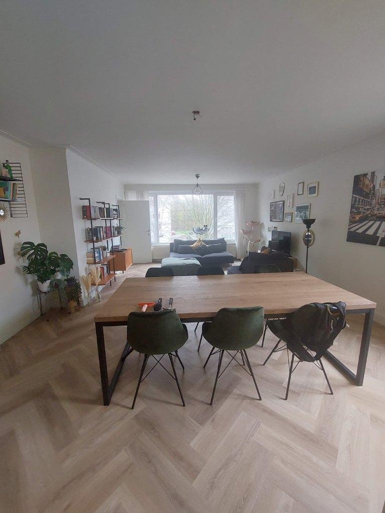 Industriële eettafel, Ophalen, 100 tot 150 cm, 200 cm of meer, Zo goed als nieuw