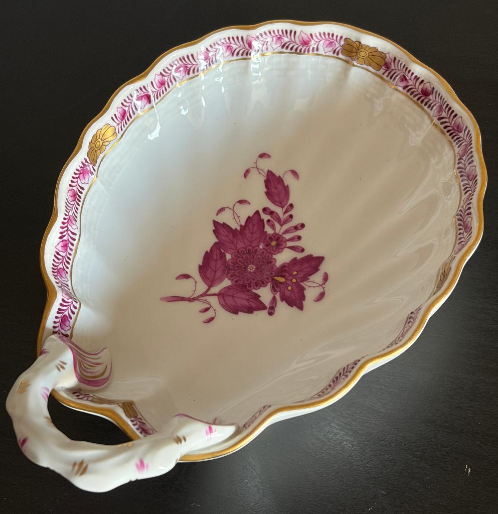 Vintage porseleinen schaaltje met kleine schelp van Herend, Ophalen of Verzenden