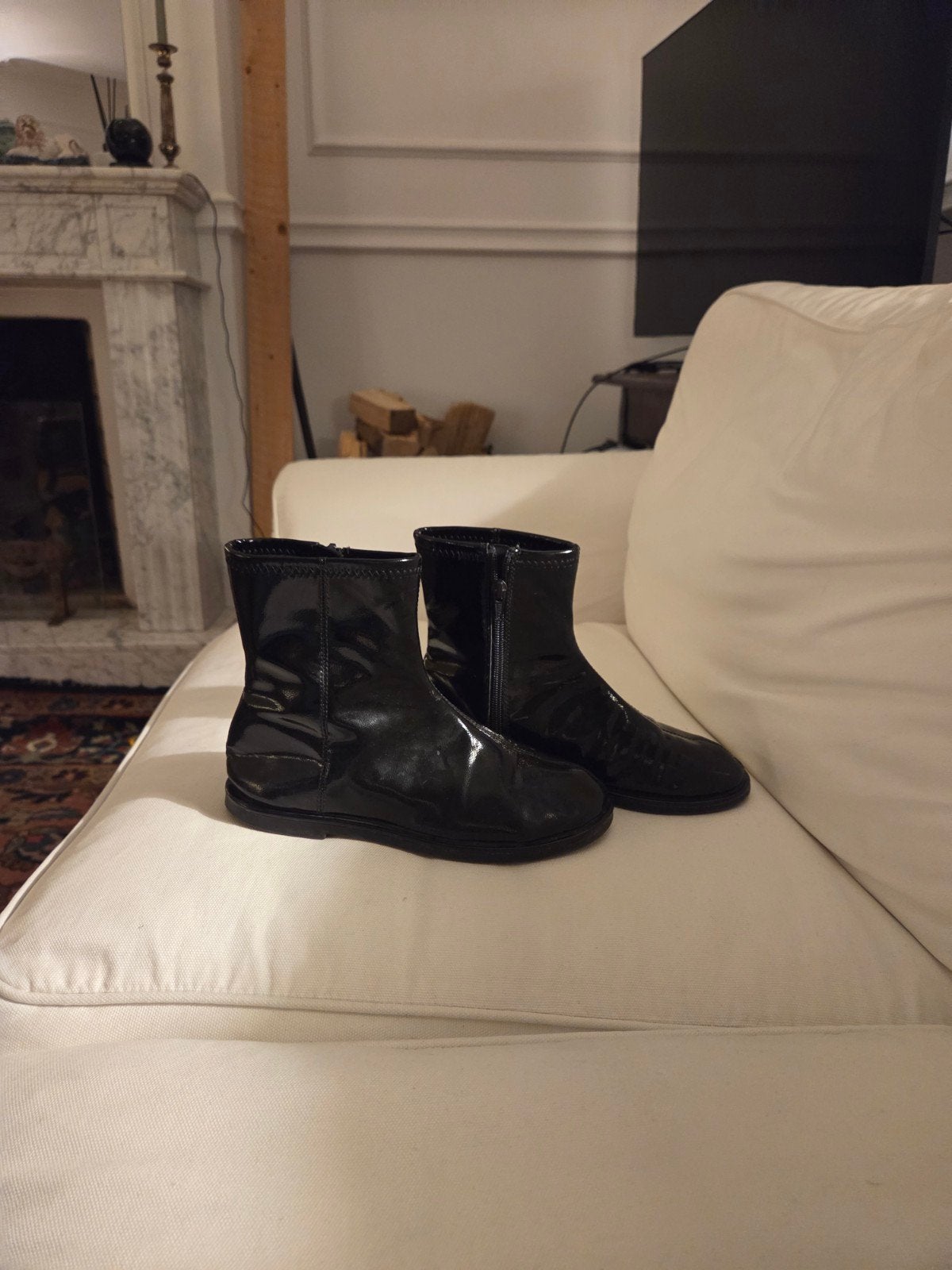 bottes noires brillantes, Kleding | Dames, Ophalen, Lage of Enkellaarzen, Zo goed als nieuw, Zara