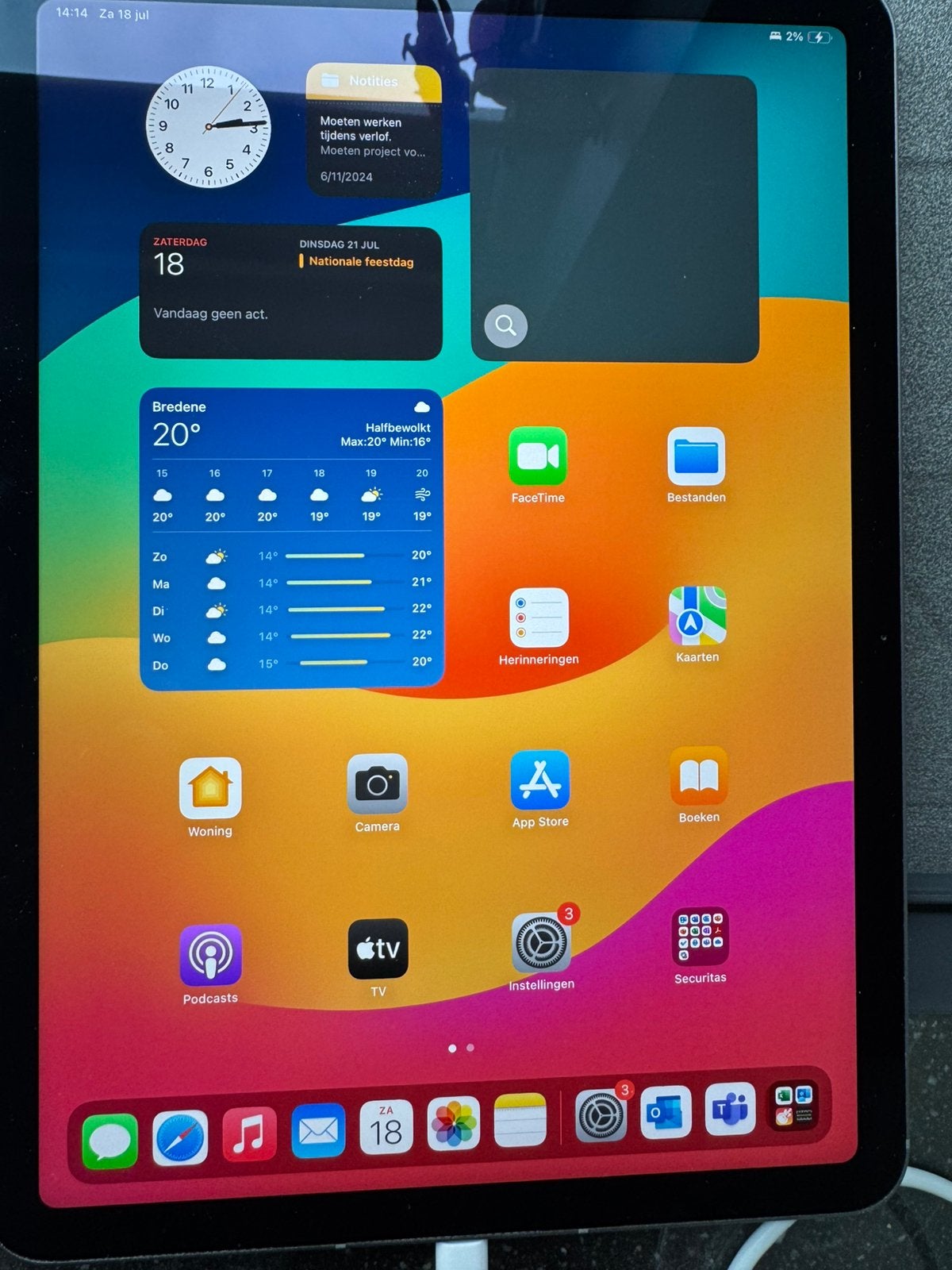 Ipad Air 11 inch m2 wifi + cellular nieuwstaat, Verzenden, Zo goed als nieuw, 11 inch