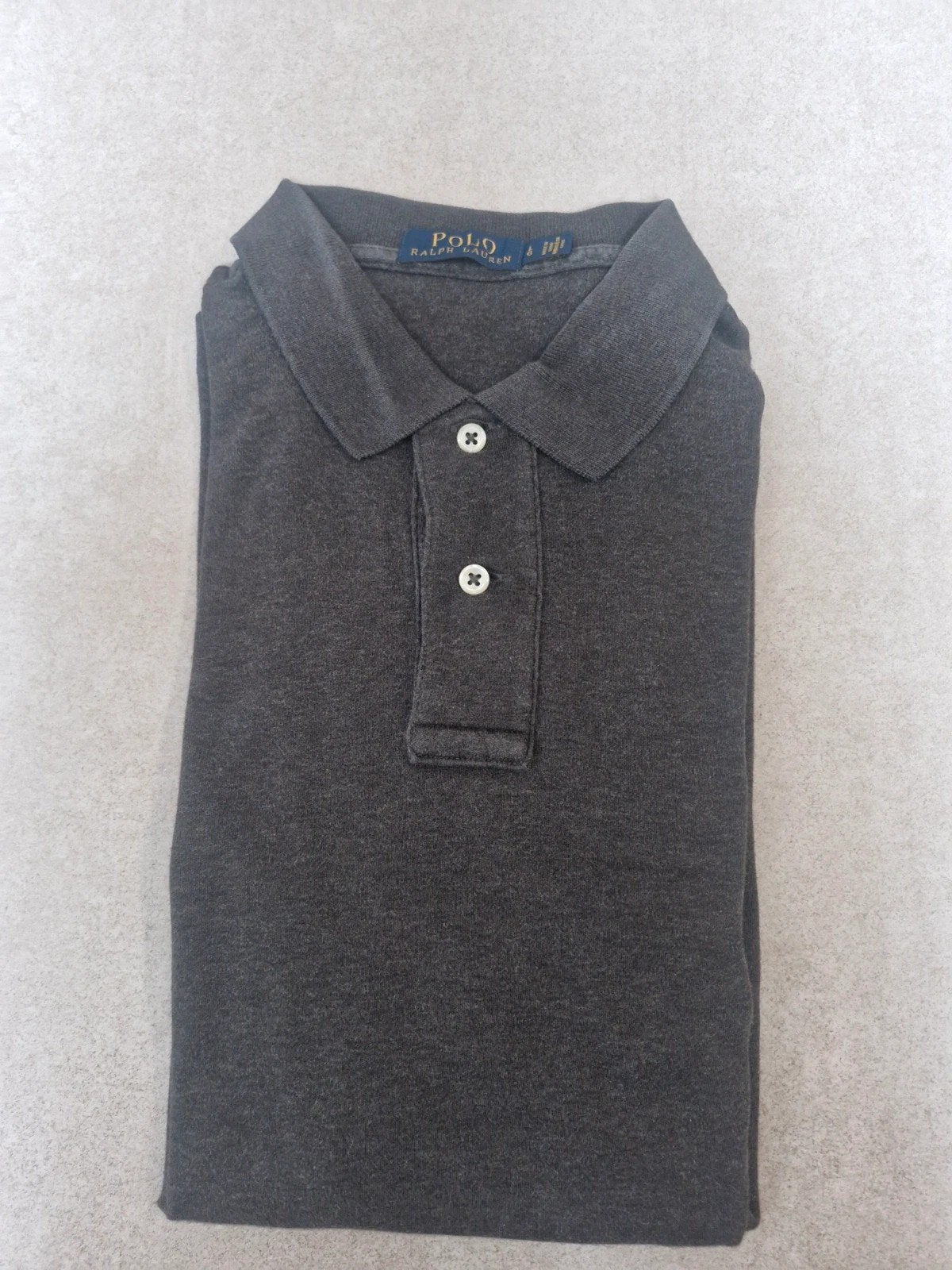 Polo Ralph Lauren gris foncé L, Gris, Enlèvement ou Envoi, Polo Ralph Lauren, Taille 52/54 (L)