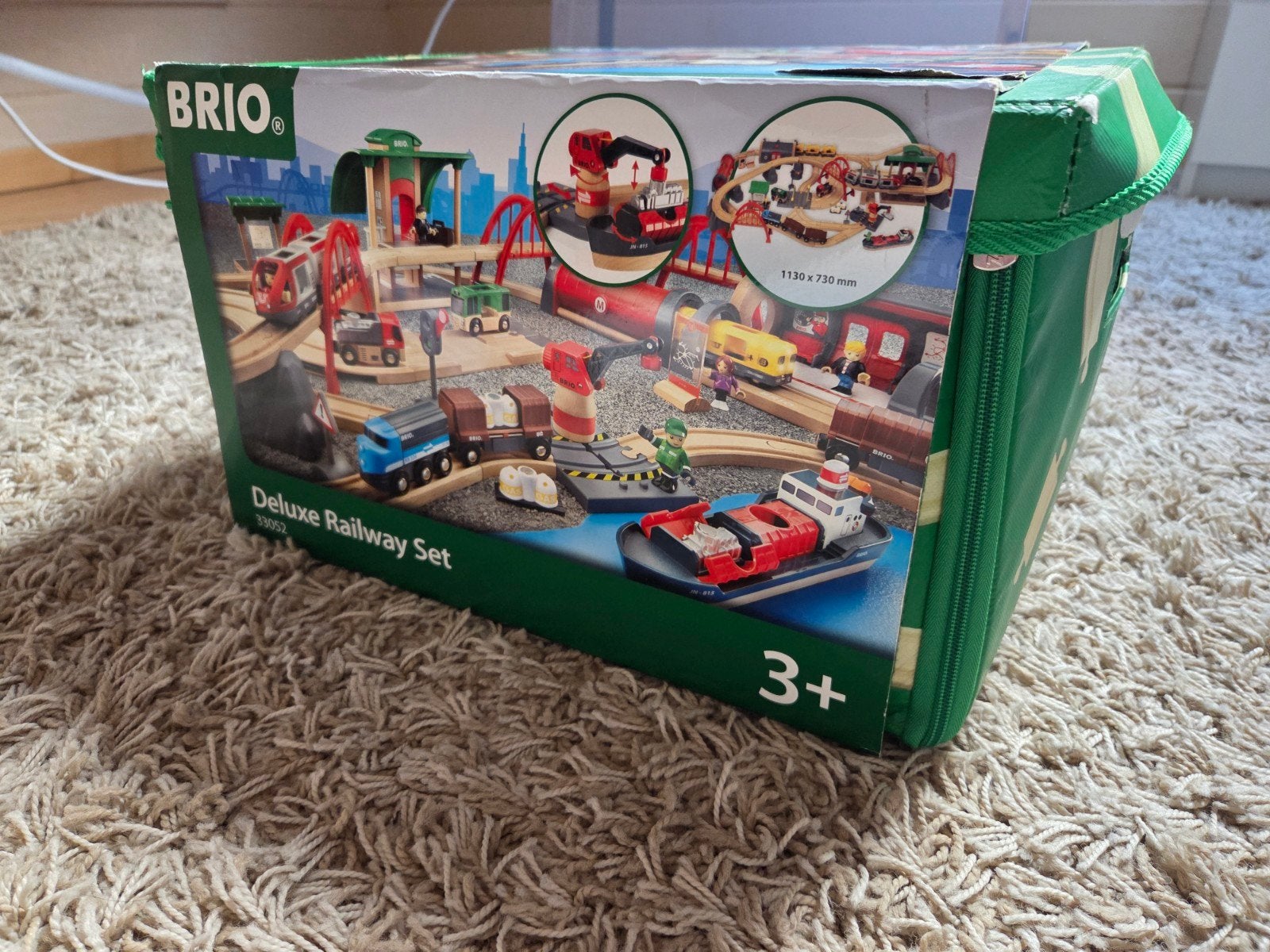 Brio Deluxe Railway set incl. 2 elektrische treinen, Ophalen, Zo goed als nieuw, Van hout