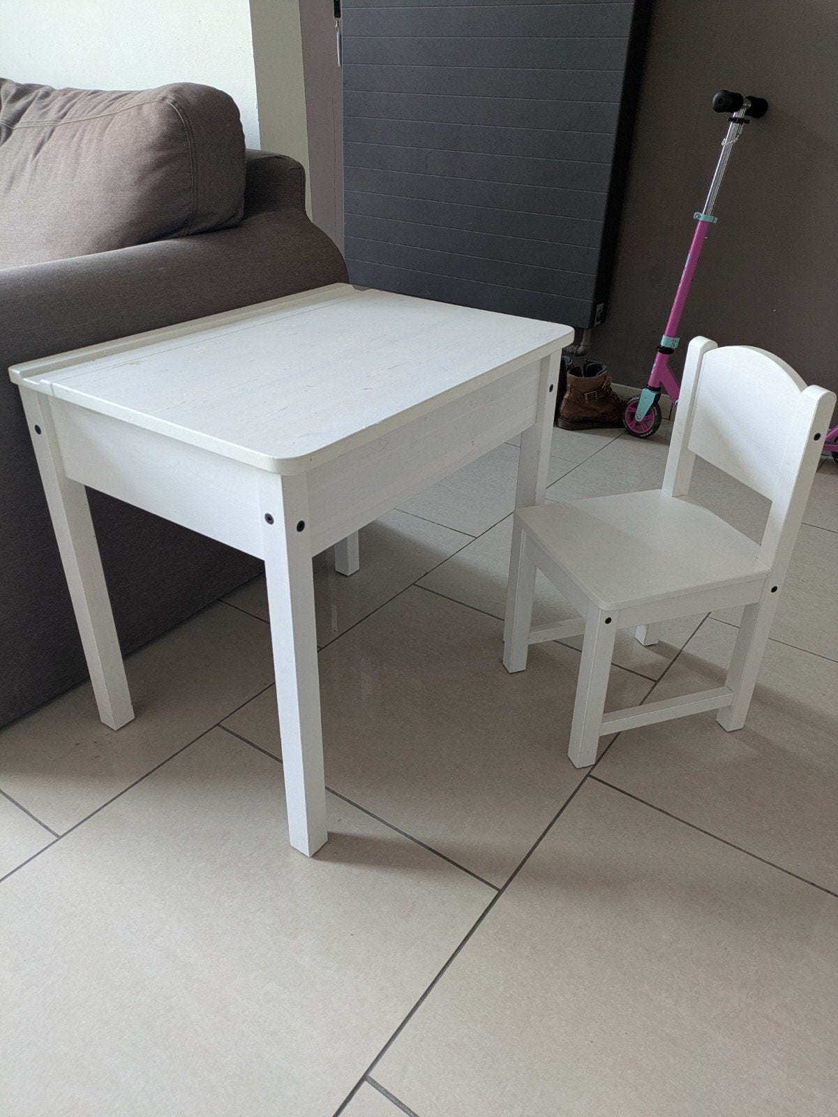 Petit bureau enfant 60/40 avec chaise, Enlèvement, Utilisé, Autres types