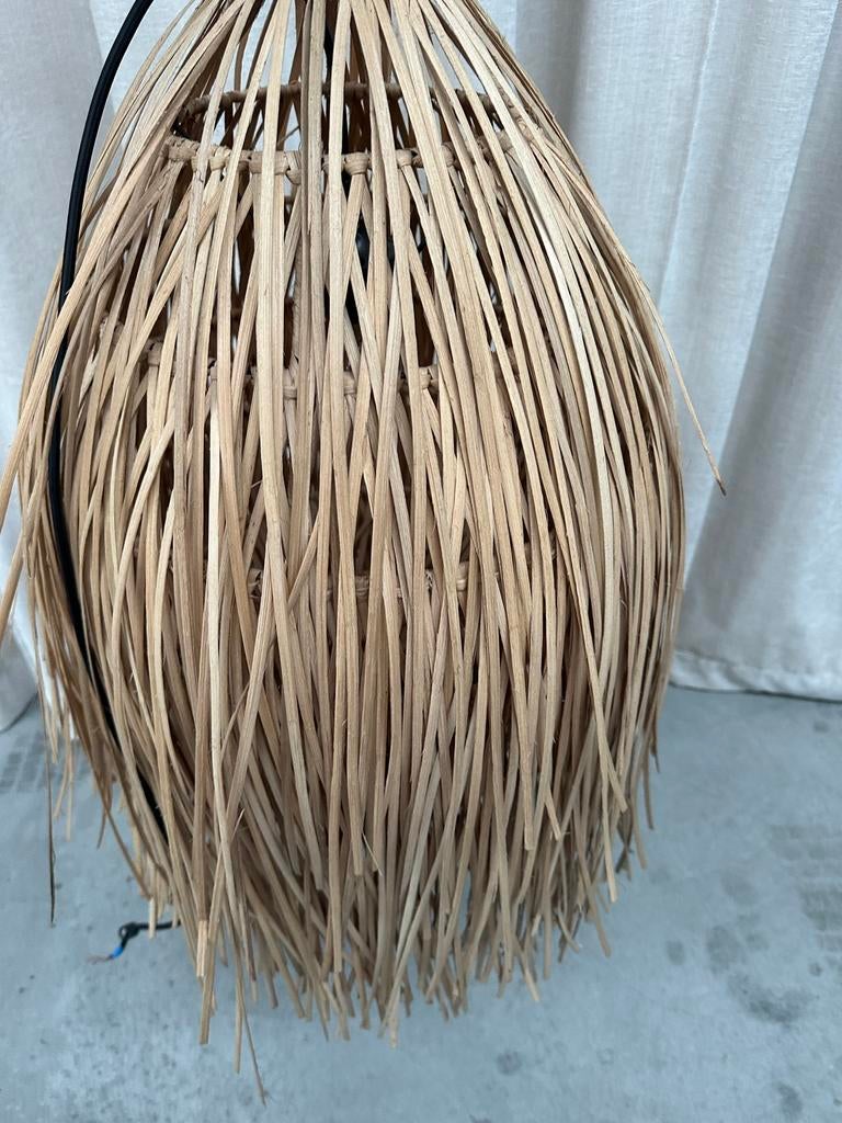 Hanglamp rotan XL, Ophalen, Gebruikt, Hout, 75 cm of meer