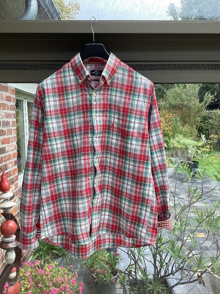 Chemise à carreaux Dario Beltran taille L(4) style casual, Vêtements | Hommes, Rouge, Tour de cou 41/42 (L), Enlèvement ou Envoi