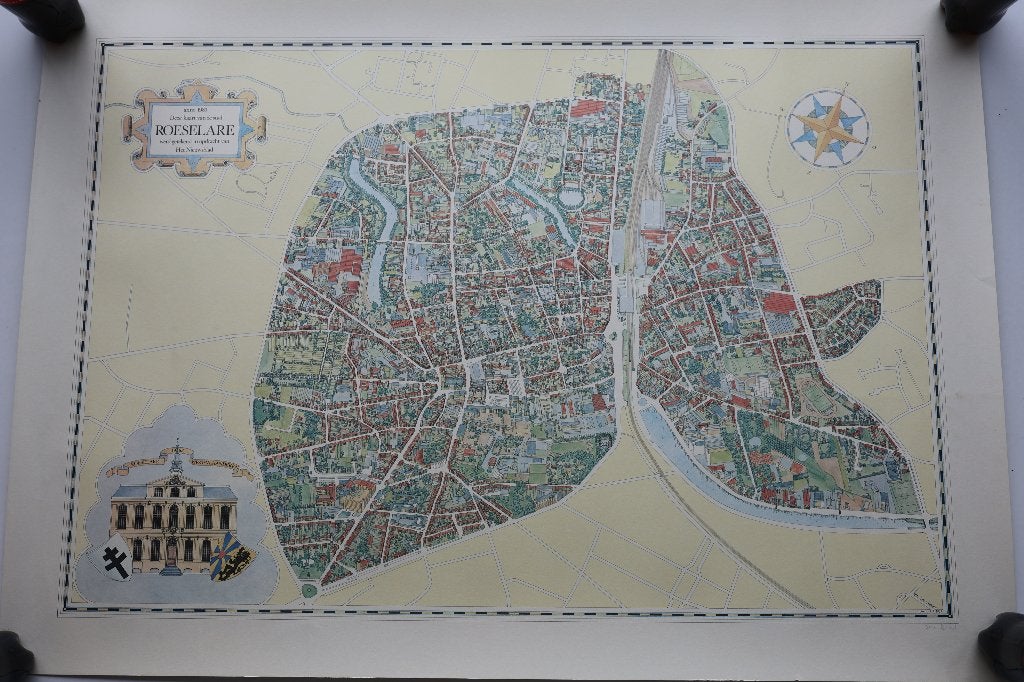 stadskaart ROESELARE anno 1983, Boeken, Atlassen en Landkaarten, Verzenden, 1800 tot 2000, België, Anne lernout