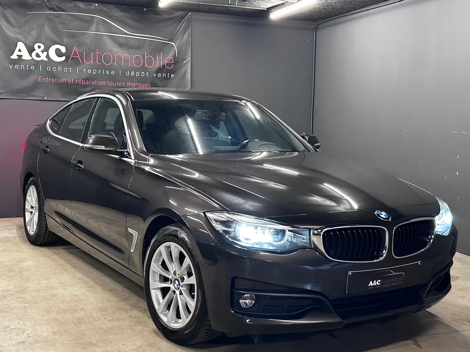 Bmw 318D GT 2017 150 ch Automatique, Autos, Cuir, Achat, Entreprise, Noir