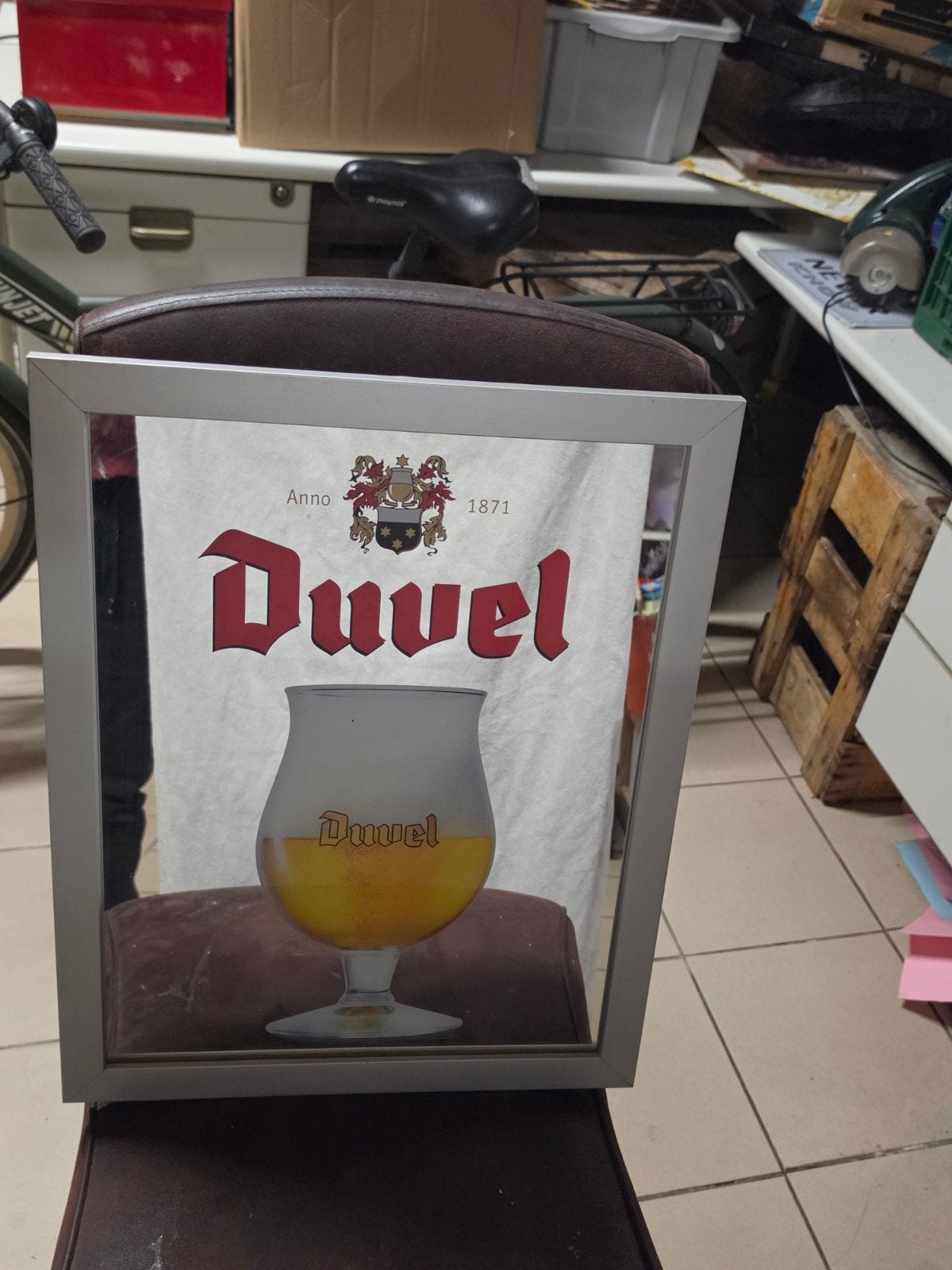 spiegel duvel in perfecte staat, Ophalen of Verzenden, Duvel