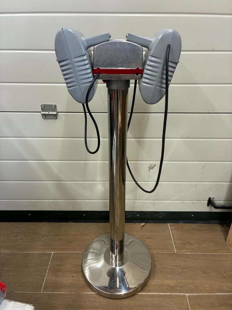Vintage EPRAD Drive-In Bioscoop Speakers op Chroom Statief, Verzamelen, Ophalen, Audio en Video