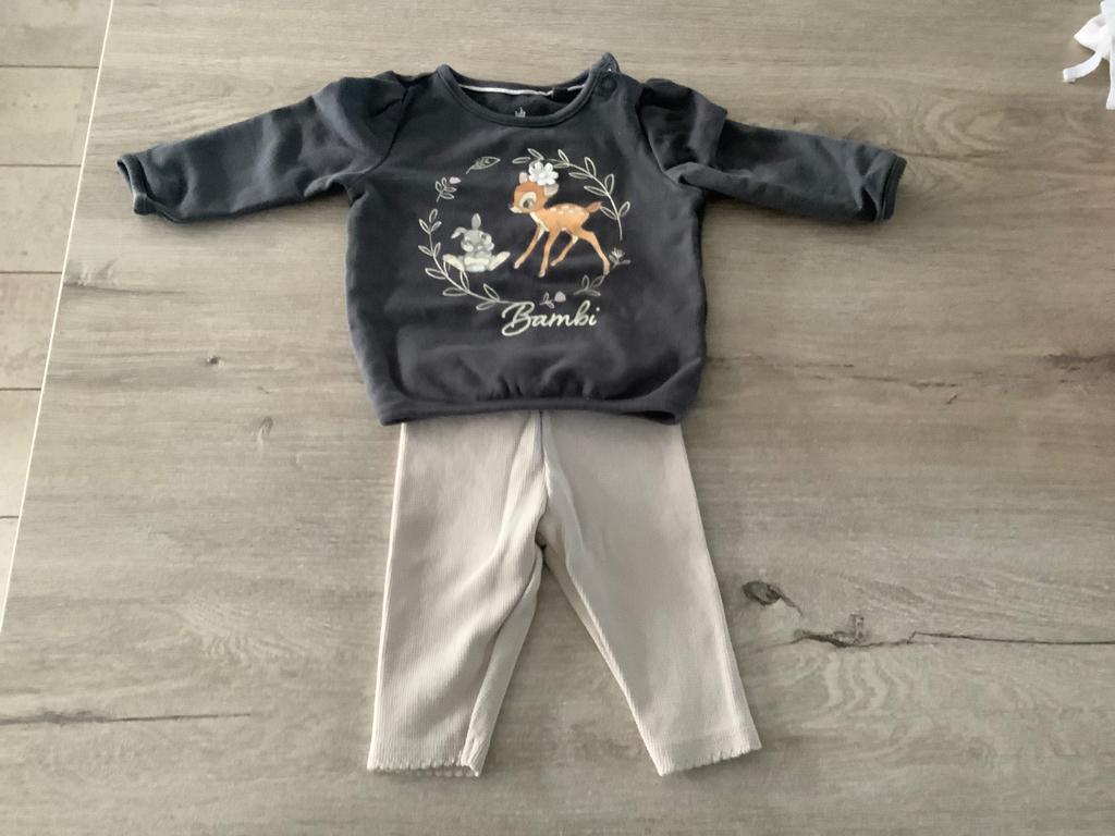Disney Bambi baby 2 delig setje (Maat 62), C&A, Meisje, Ophalen of Verzenden, Zo goed als nieuw