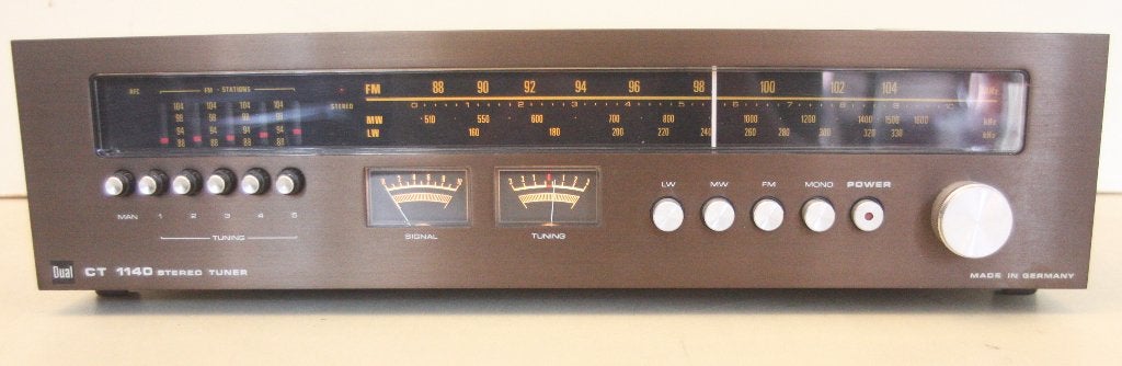 Dual CT 1140 Stereo Tuner / 1979 - 1980 / Made In Germany, TV, Hi-fi & Vidéo, Tuners, Enlèvement ou Envoi, Comme neuf, Analogique