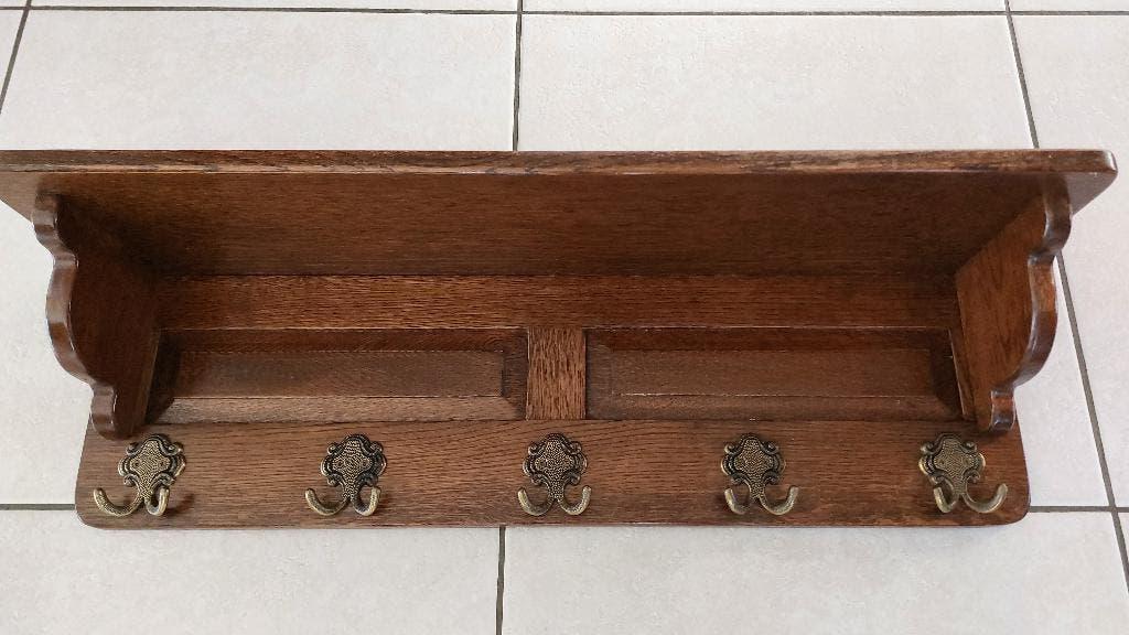 houten kapstok met 5 dubbele haakjes, Gebruikt, Minder dan 100 cm, Hout, Ophalen