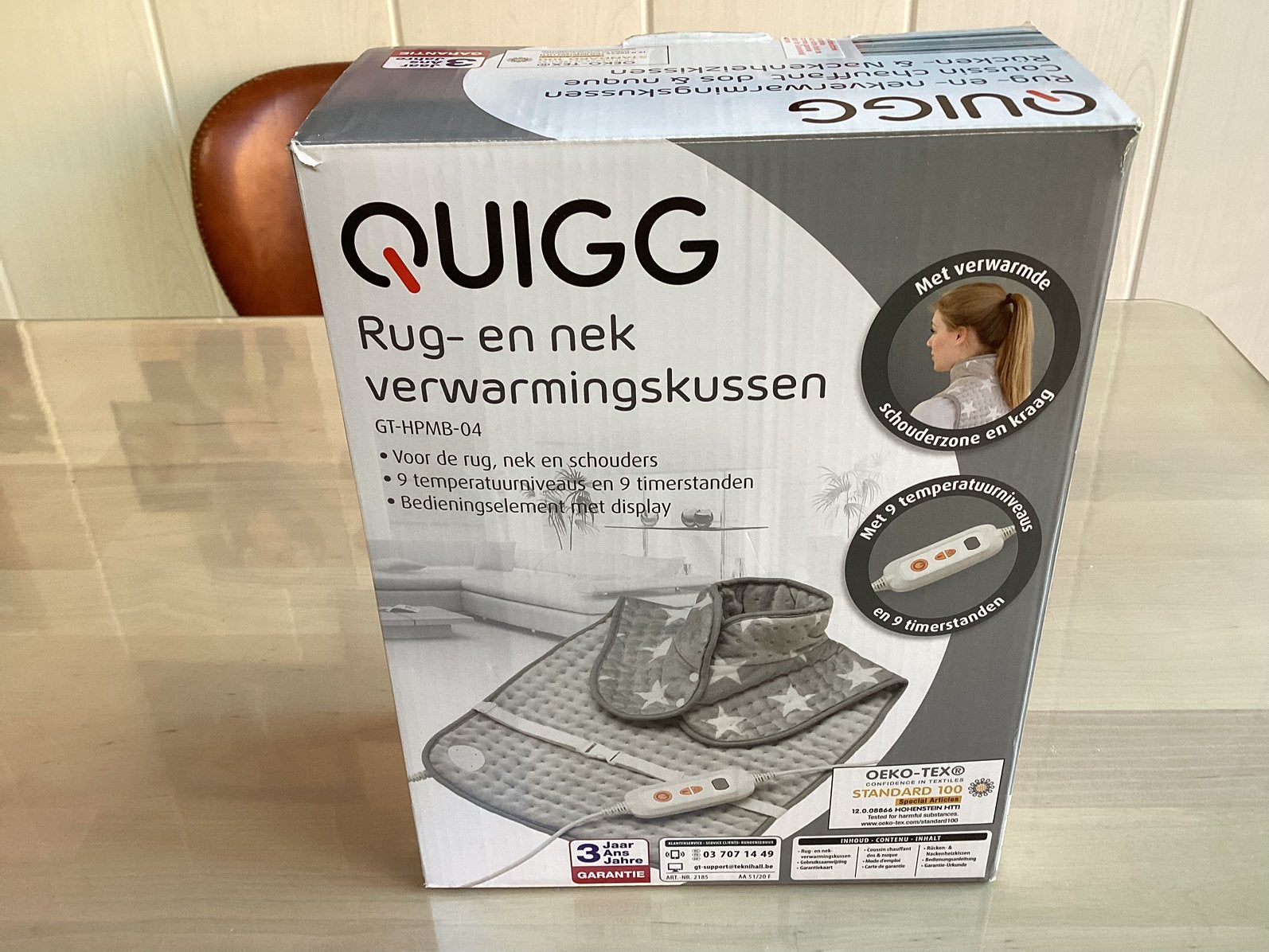Coussin chauffant Quigg pour le dos et la nuque. Nouveau., Enlèvement, Neuf