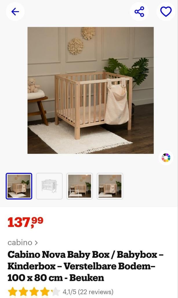 Baby bed, Ophalen, Zo goed als nieuw, Jongetje of Meisje