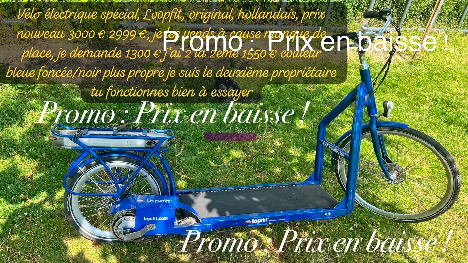 VELO ÉLECTRIQUES ️ LOPIFIT D’ORIGINE HOLLANDAISE, Vélos & Vélomoteurs, Vélos électriques, Enlèvement, Utilisé, 30 à 50 km par batterie
