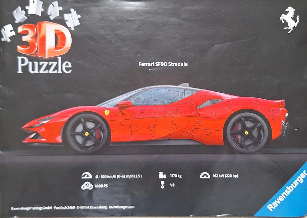 3D puzzel - Ferrari FS90 Stradale, Ophalen