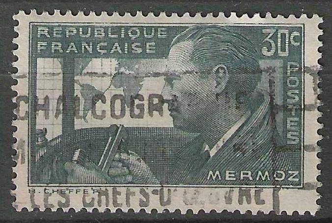 France 1937 - Yvert 337 - Pilote Jean Mermoz (ST), Envoi, Affranchi