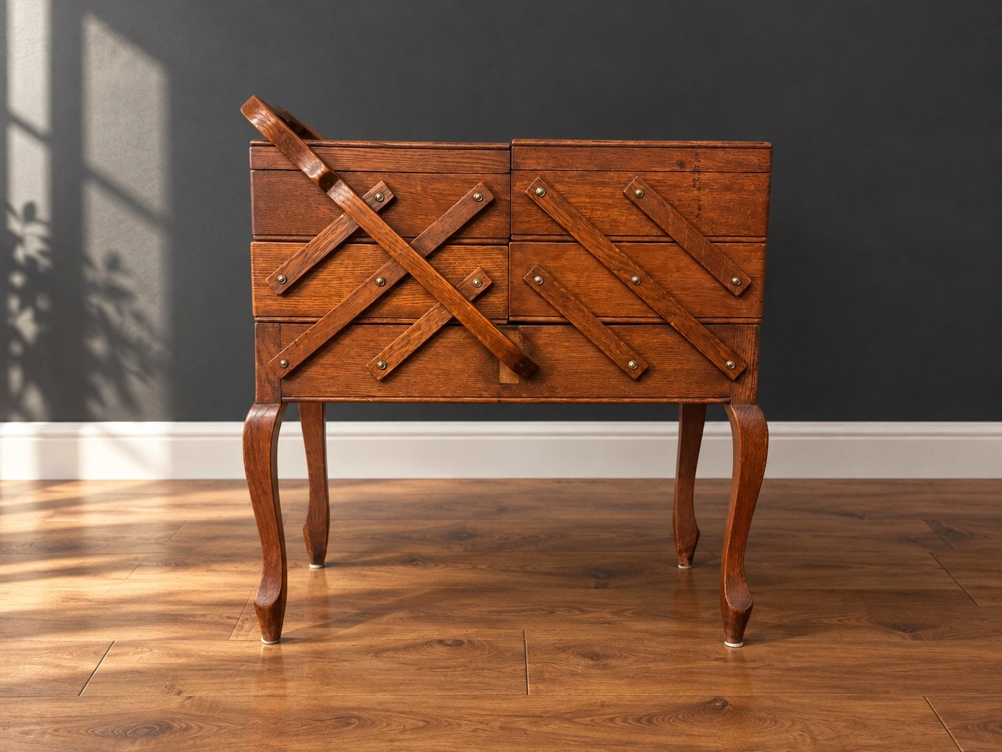 Boîte à couture vintage, Moins de 25 cm, Enlèvement, Utilisé, Autres matériaux