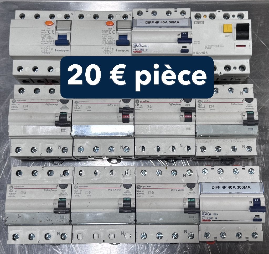 Différentiels 30mA et 300mA, Enlèvement, Utilisé, Autres marques, Interrupteur différentiel