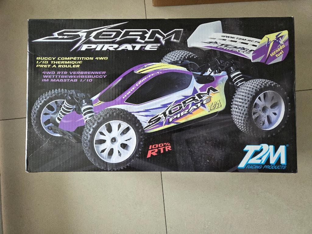 RC NITRO T2M Storm Pirate, Ophalen, Auto offroad, Zo goed als nieuw, Schaal 1:10