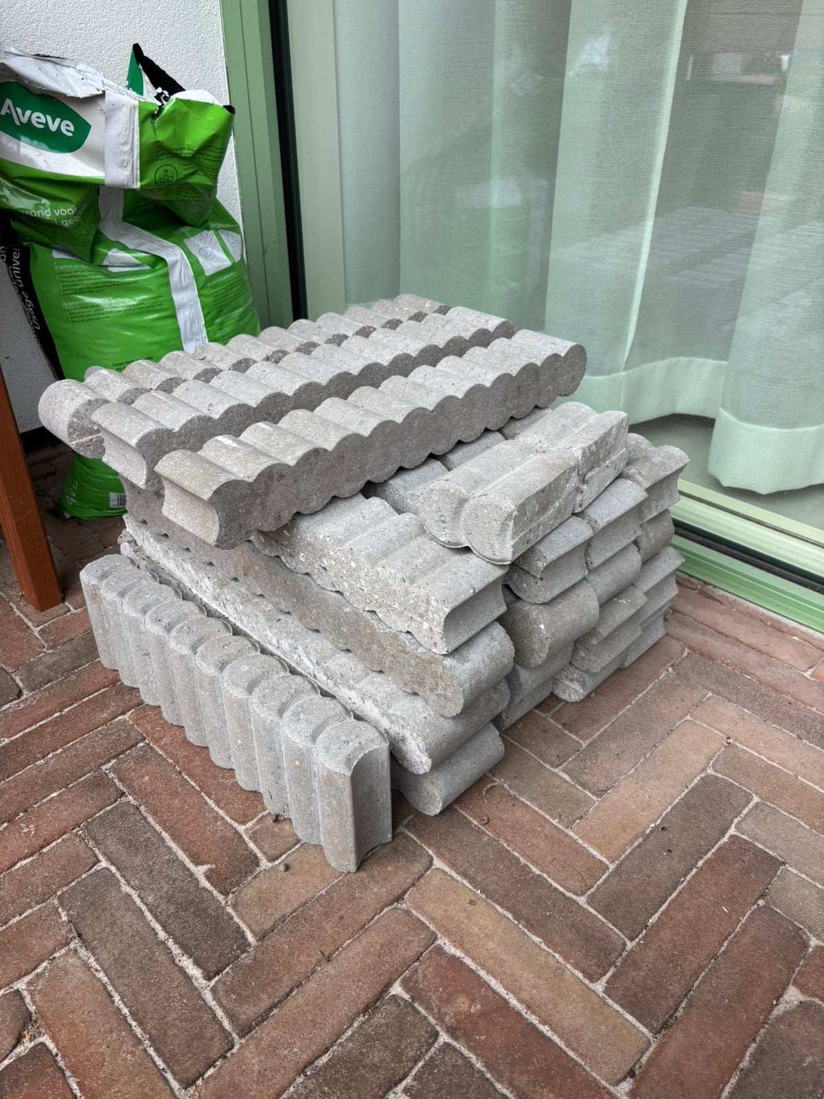 Gratis boordstenen, Tuin en Terras, Ophalen, Gebruikt