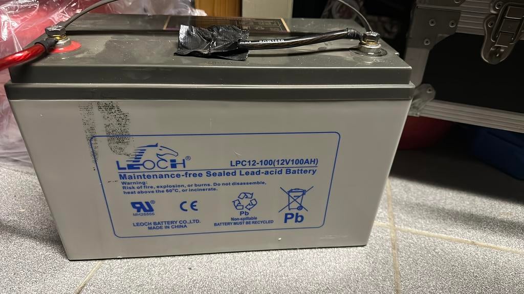 Leoch AGM deepcycle batterij, Ophalen, Gebruikt