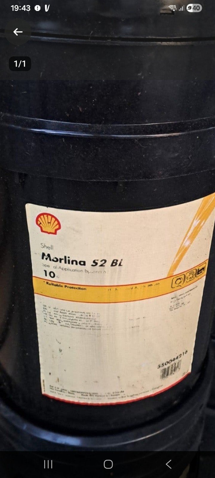 huile pour machines de très haute qualité, Enlèvement