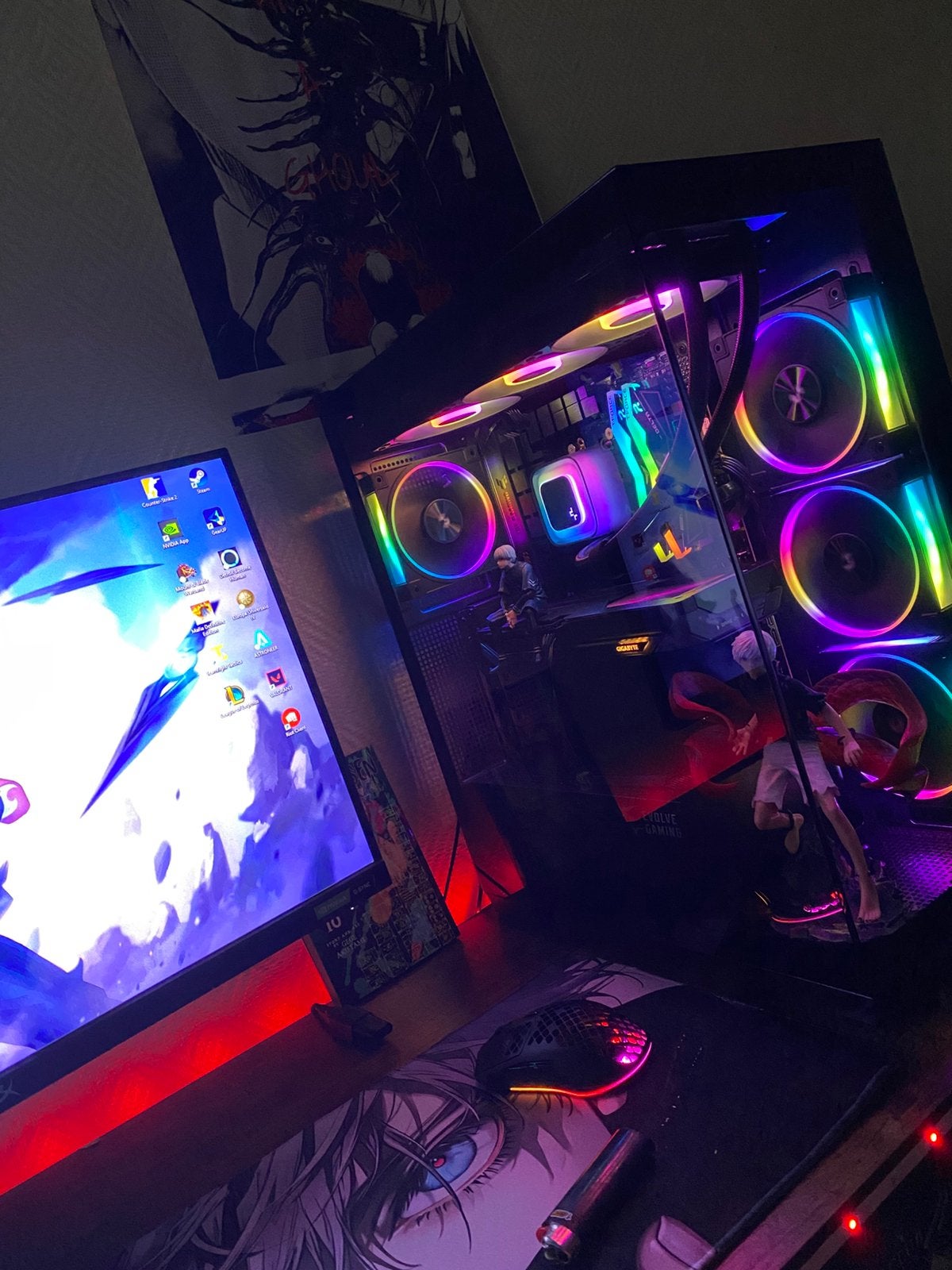 High-End RGB Gaming PC | Ryzen 7 7800X3D | RTX 5060 Ti |, Computers en Software, Ophalen, Zo goed als nieuw, Gaming, SSD