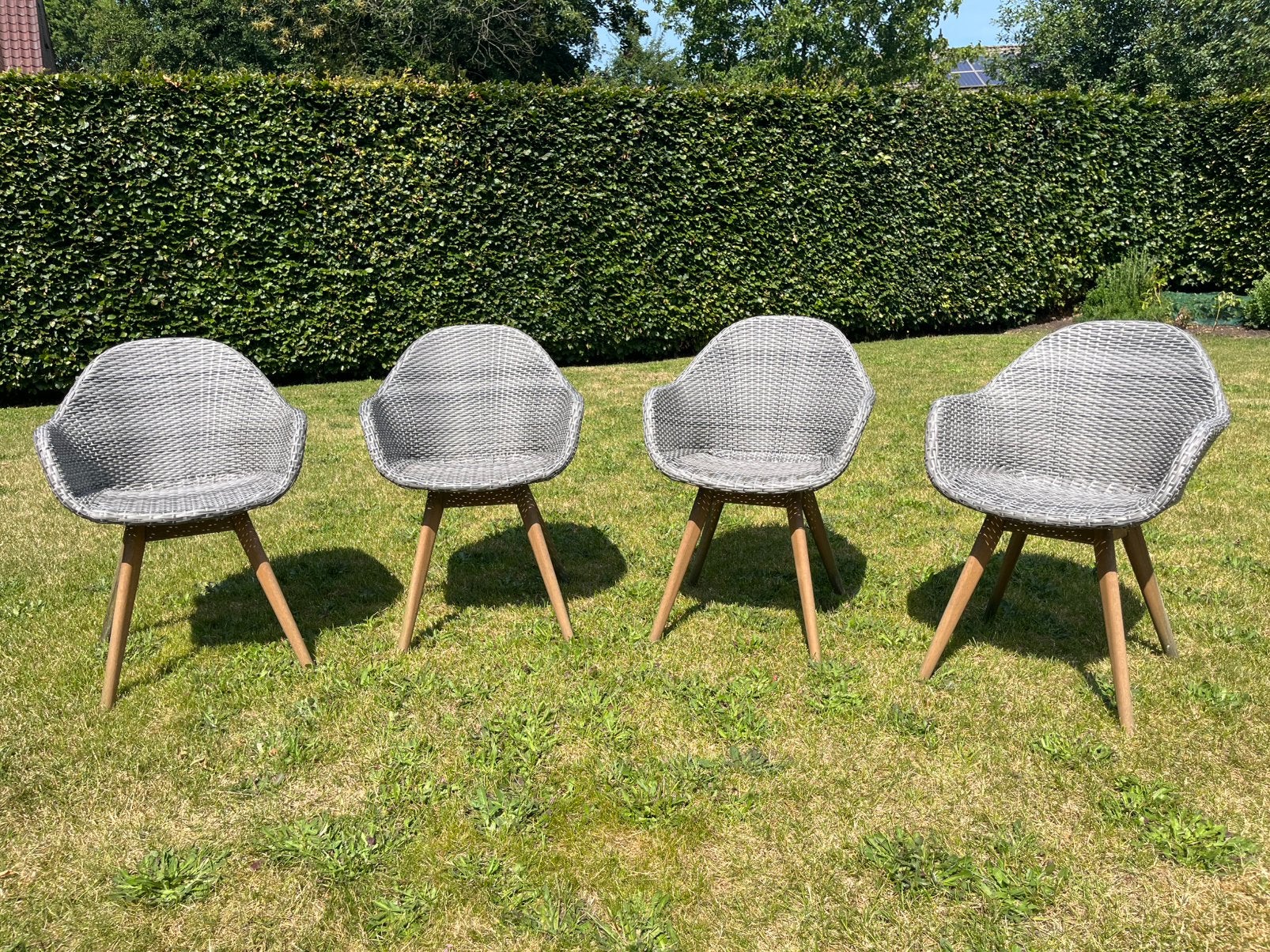 4 kuipstoelen, Tuin en Terras, Tuinstoelen, Ophalen, Zo goed als nieuw