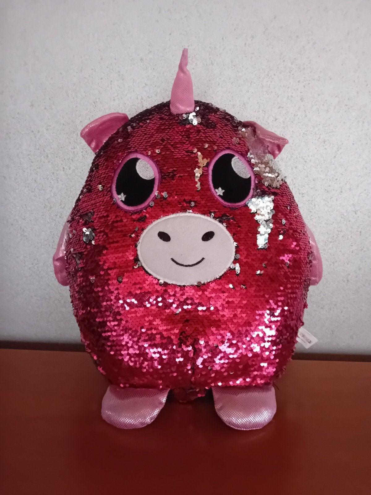 Glitter unicorn knuffel 42 cm, Ophalen of Verzenden, Zo goed als nieuw, Middelgroot (20 tot 80 cm), Overige merken