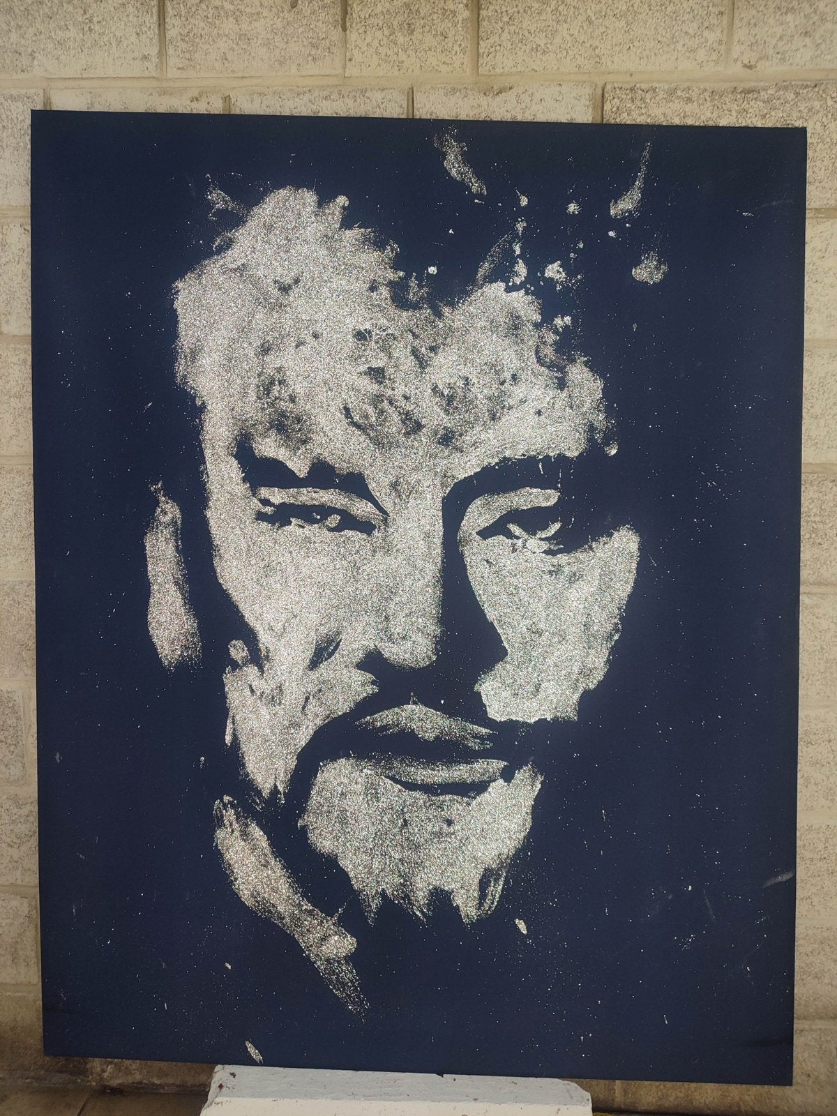 Portrait Johnny Halliday, Enlèvement, Portrait