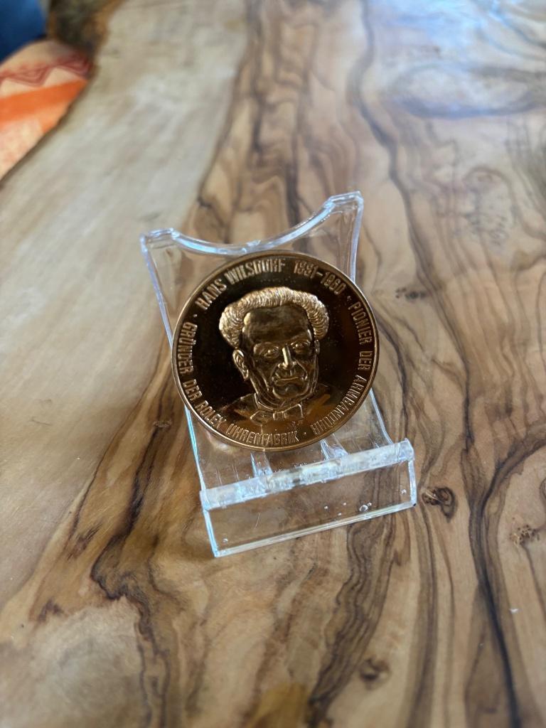 Médaille commémorative Rolex – Hommage à Hans Wilsdorf, Collections, Marques & Objets publicitaires, Comme neuf, Ustensile, Enlèvement