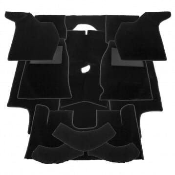 Triumph TR2-3-3A tapijt-set zwart wol (tot TS60.000), Neuf, -, Autres marques automobiles, -