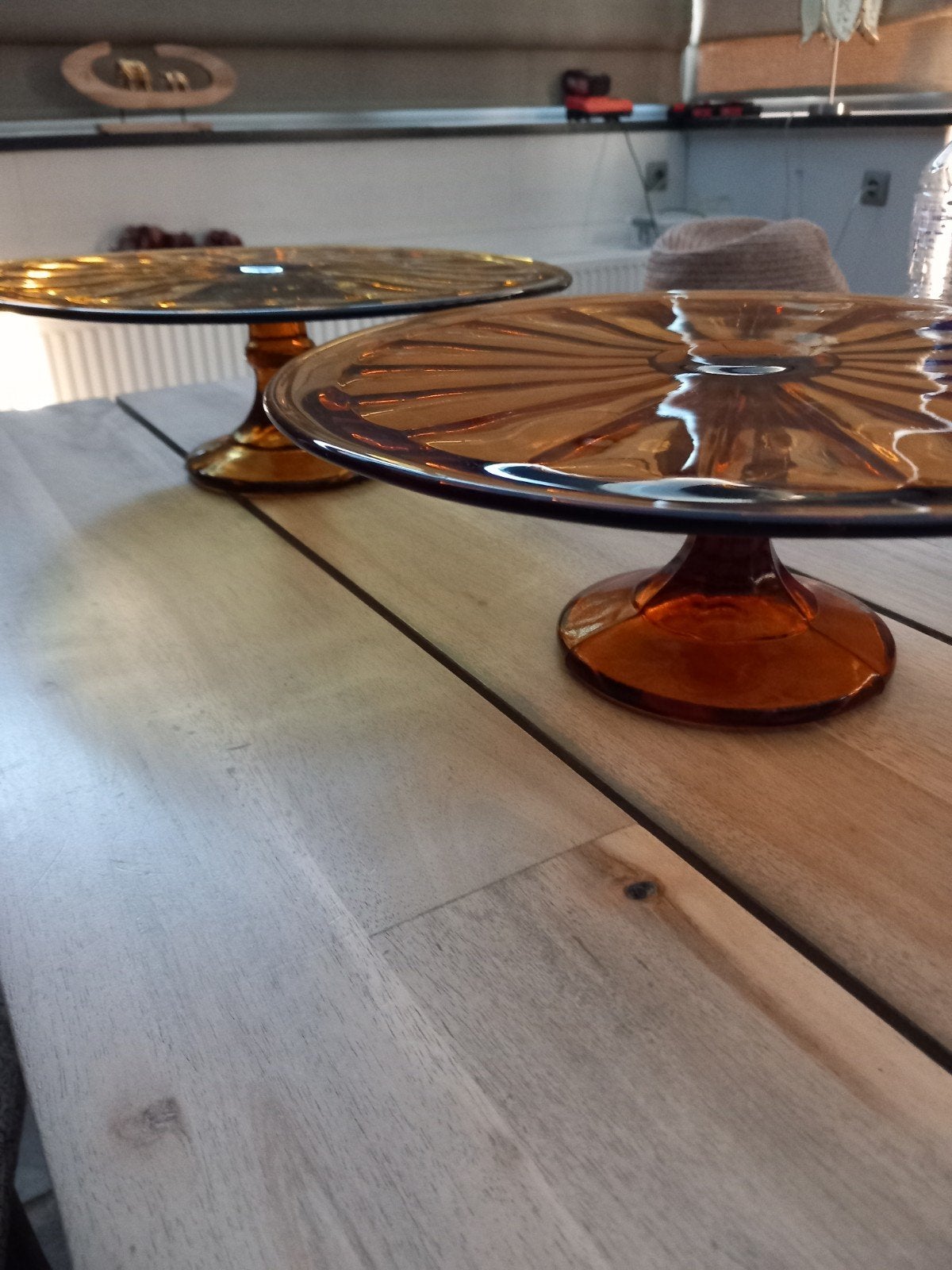 vintage schalen van gerookt glas, Ophalen, Glas