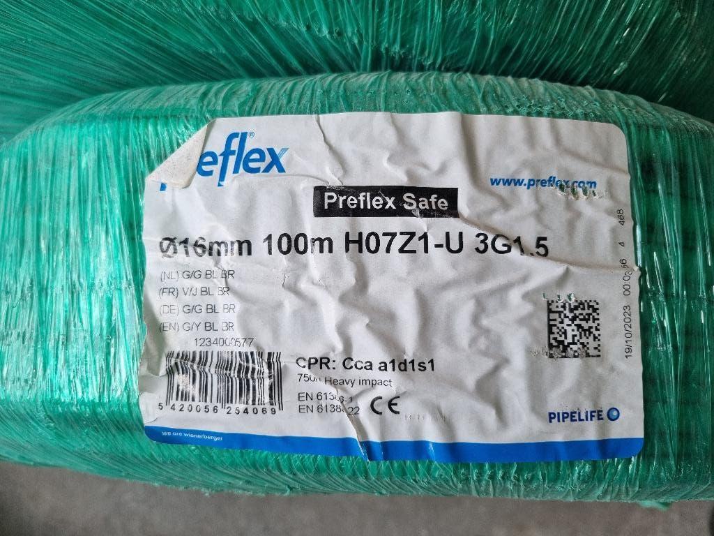 100m PREFLEX SAFE HO7Z1-U Cca 3G1,5, Doe-het-zelf en Bouw, Elektriciteit en Kabels, Ophalen, Nieuw, Kabel of Snoer