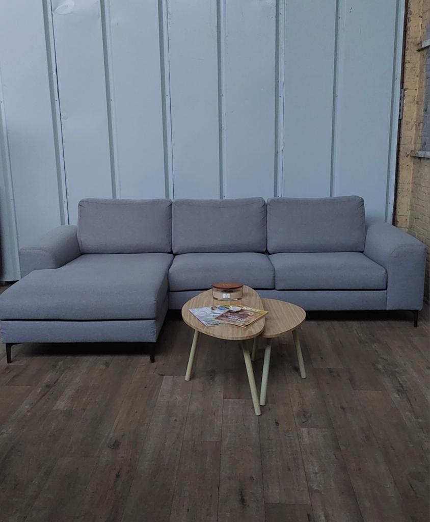 GRATIS LEVERING| Grijze L-zetel, Huis en Inrichting, Zetels | Zetels, Ophalen, 250 tot 300 cm, Hoekbank, Driepersoons