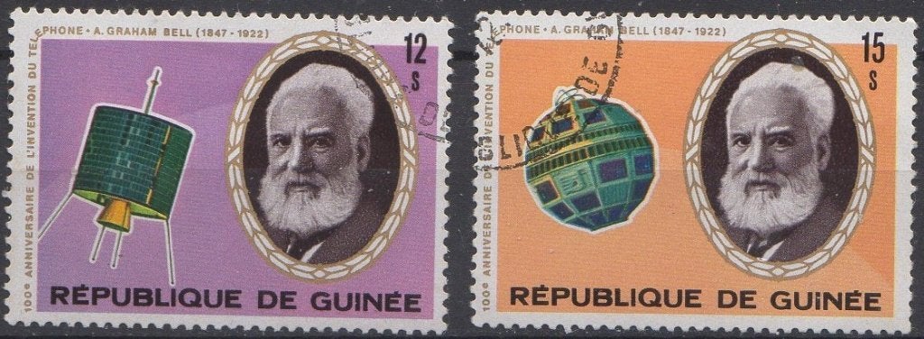 Guiné - 100ste verjaardag telefoon - A.G.Bell - 1976, Timbres & Monnaies, Timbres | Afrique, Enlèvement ou Envoi, Affranchi