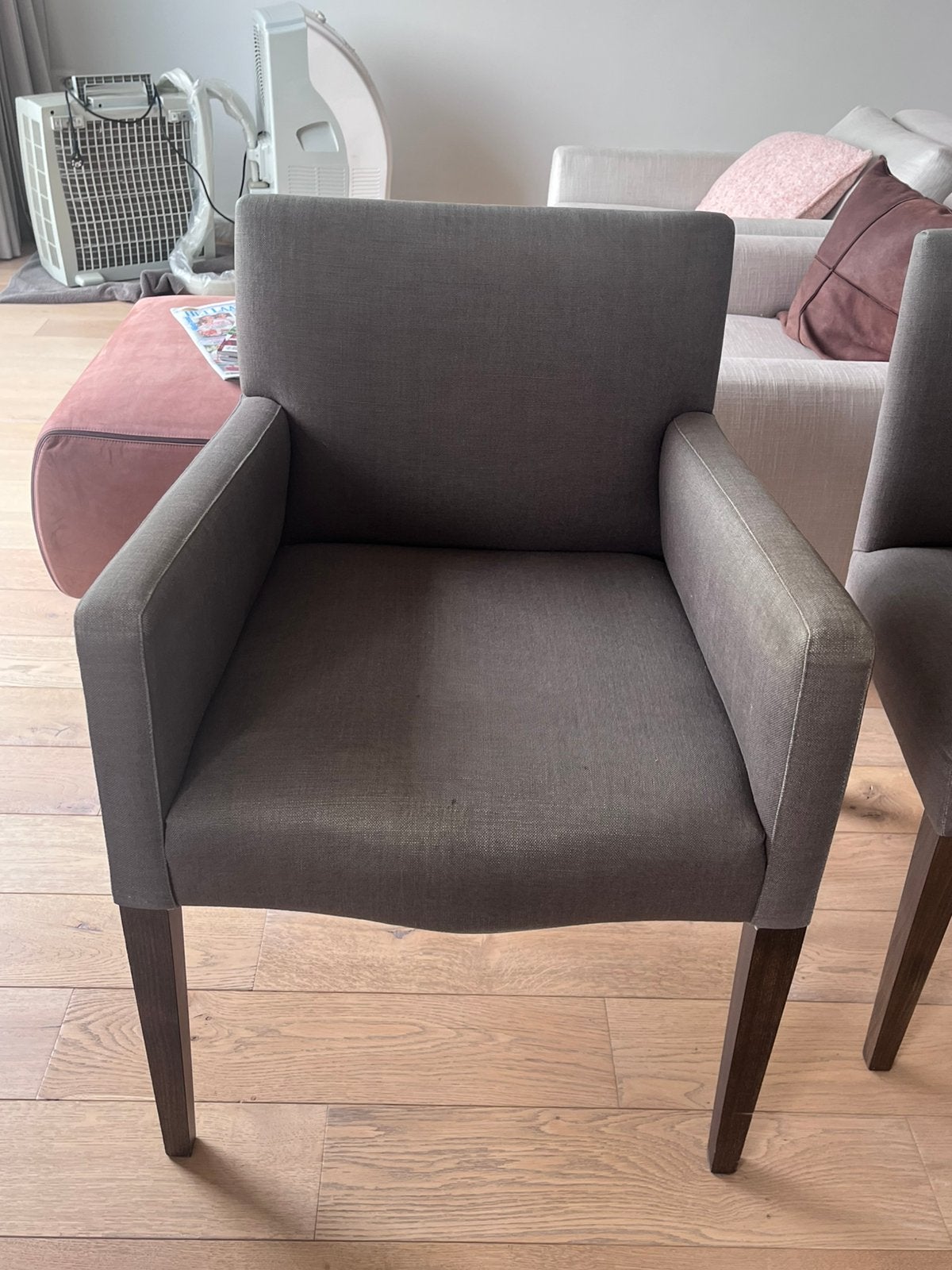 Fauteuil bruin met leuning, Ophalen, Gebruikt, Bruin