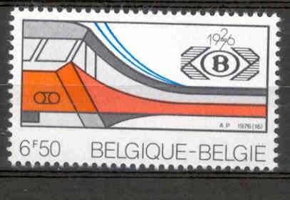 België 1976 50e verjaardag NMBS  **, Postzegels en Munten, Orginele gom, Ophalen of Verzenden, Postfris, Treinen