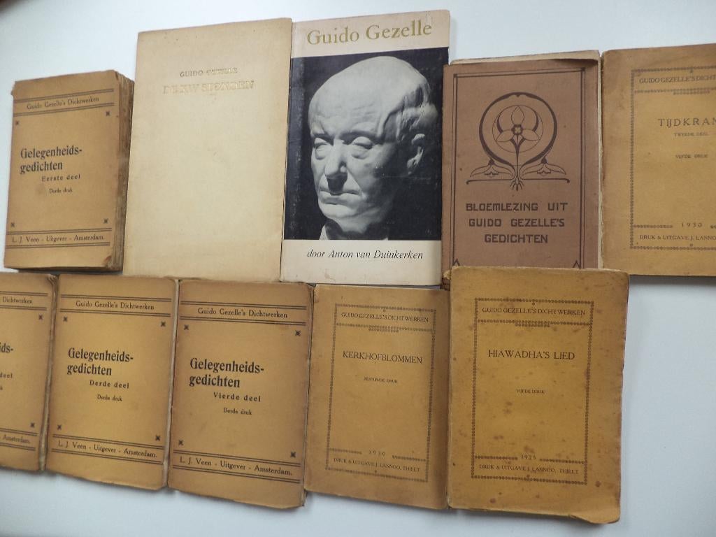 reeks GUIDO GEZELLE oude boeken poëzie Gelegenheidsgedichten, Ophalen of Verzenden