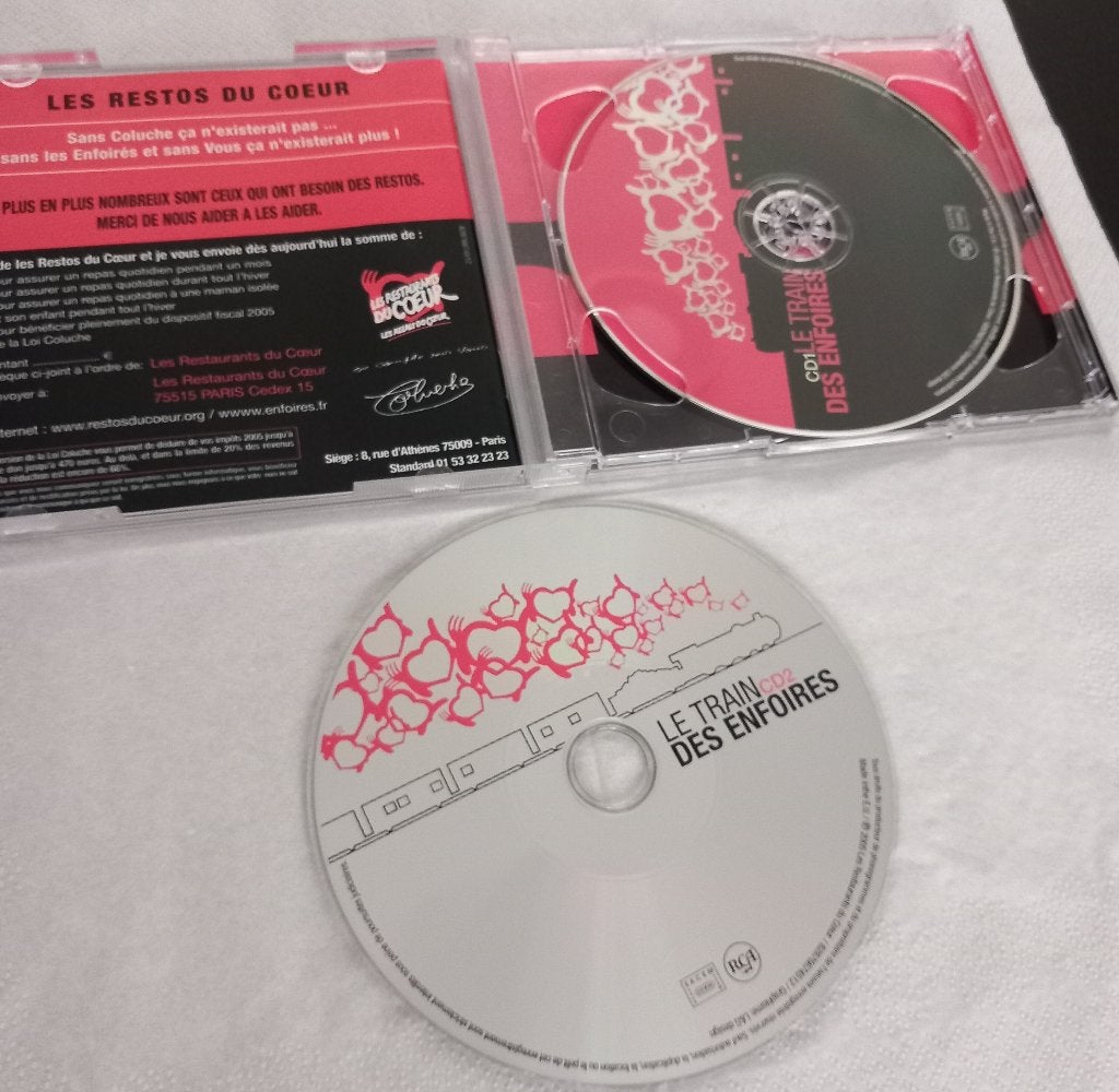 Le train des enfoirés (Live, 2 CDs) - 2005, Pop, Album live, Comprend un livret, Comme neuf