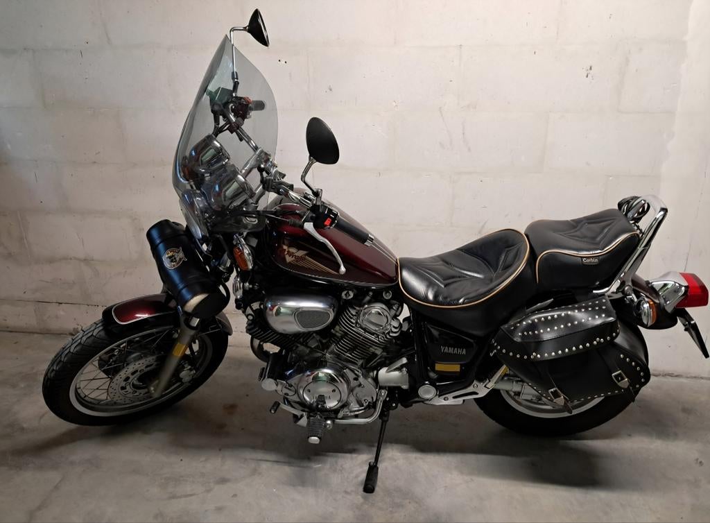 Motor yamaha Virago 750 bordeau en zwart, Motoren, Motoren | Yamaha, Particulier