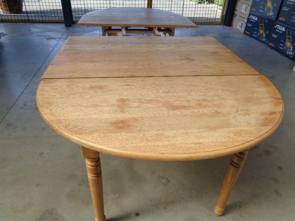 eettafel uitschuifbaar 130 cm  naar 173 cm  ..  tot  345 cm, Huis en Inrichting, Tafels | Eettafels, Ophalen, Gebruikt, 100 tot 150 cm