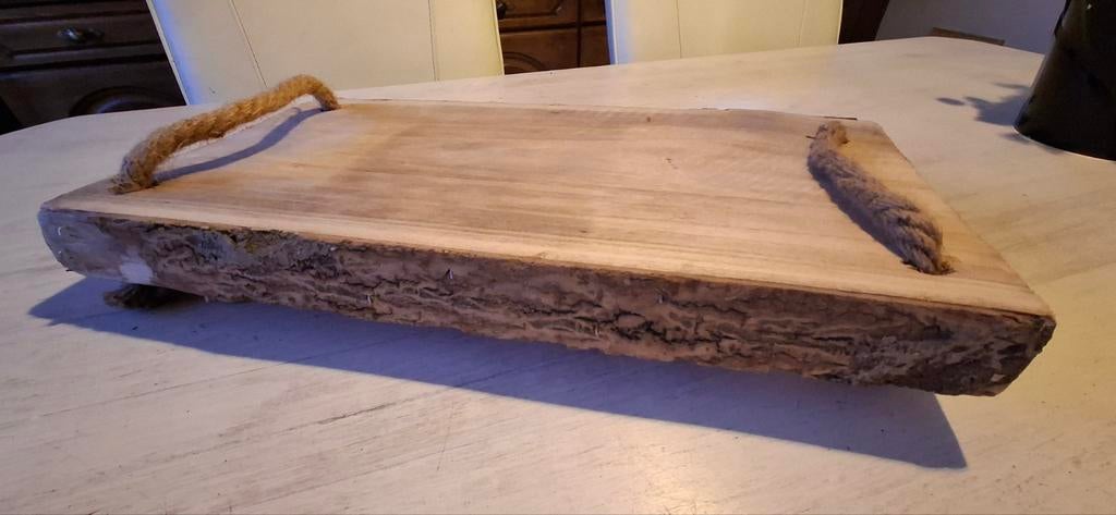 Rustiek houten decoratie bord / serveerplank (nieuw), Ophalen of Verzenden, Nieuw, Rechthoekig, Hout