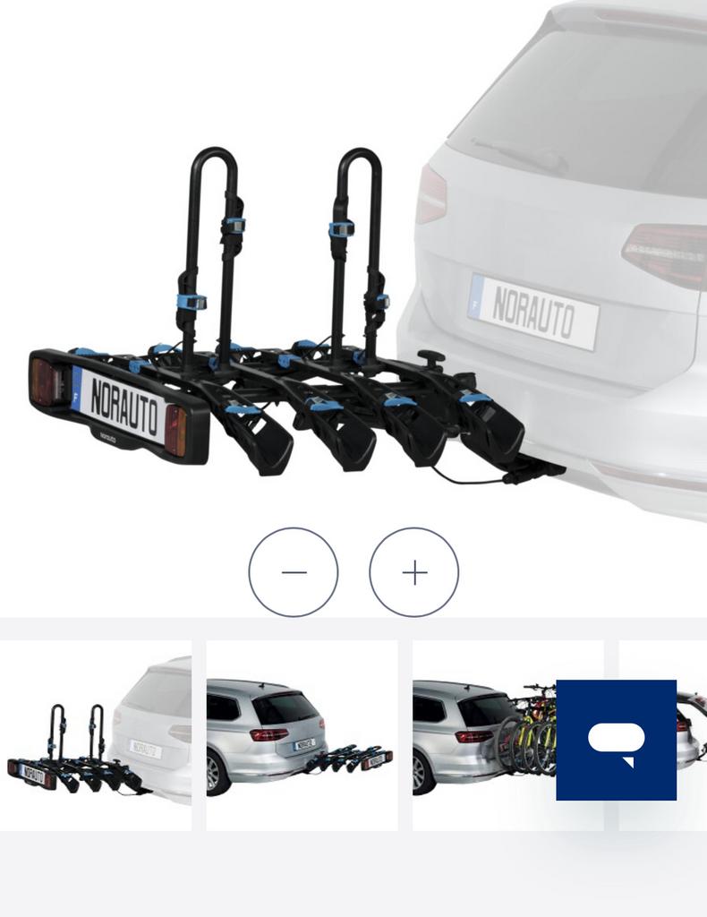 Porte velo basculant 4 velos auto5/norauto, Enlèvement, Comme neuf