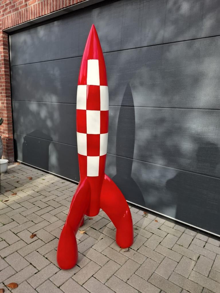Kuifje raket naar de maan beeld, 1m80 hoog, Ophalen, Kuifje, Nieuw, Beeldje of Figuurtje