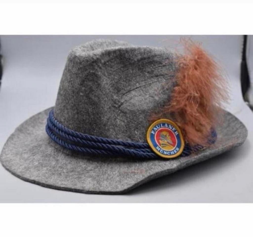 Paulaner Munchen Beer Fest Hat duits bier-feest Hoed vintage, Ophalen of Verzenden, Zo goed als nieuw, Hoed